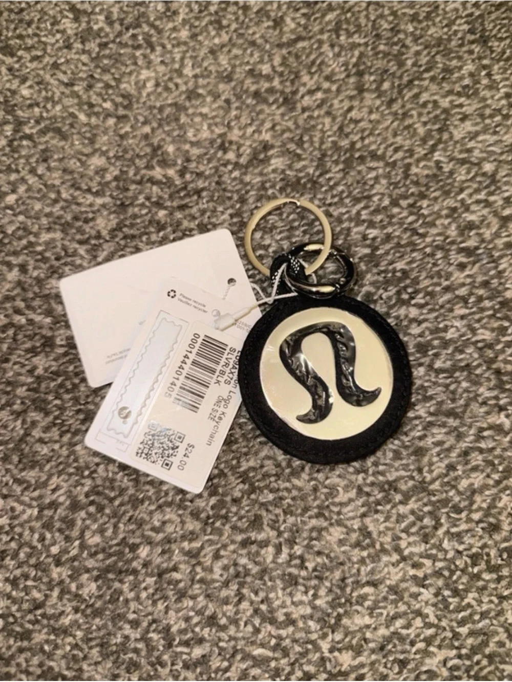 Lululemon logo keychain
